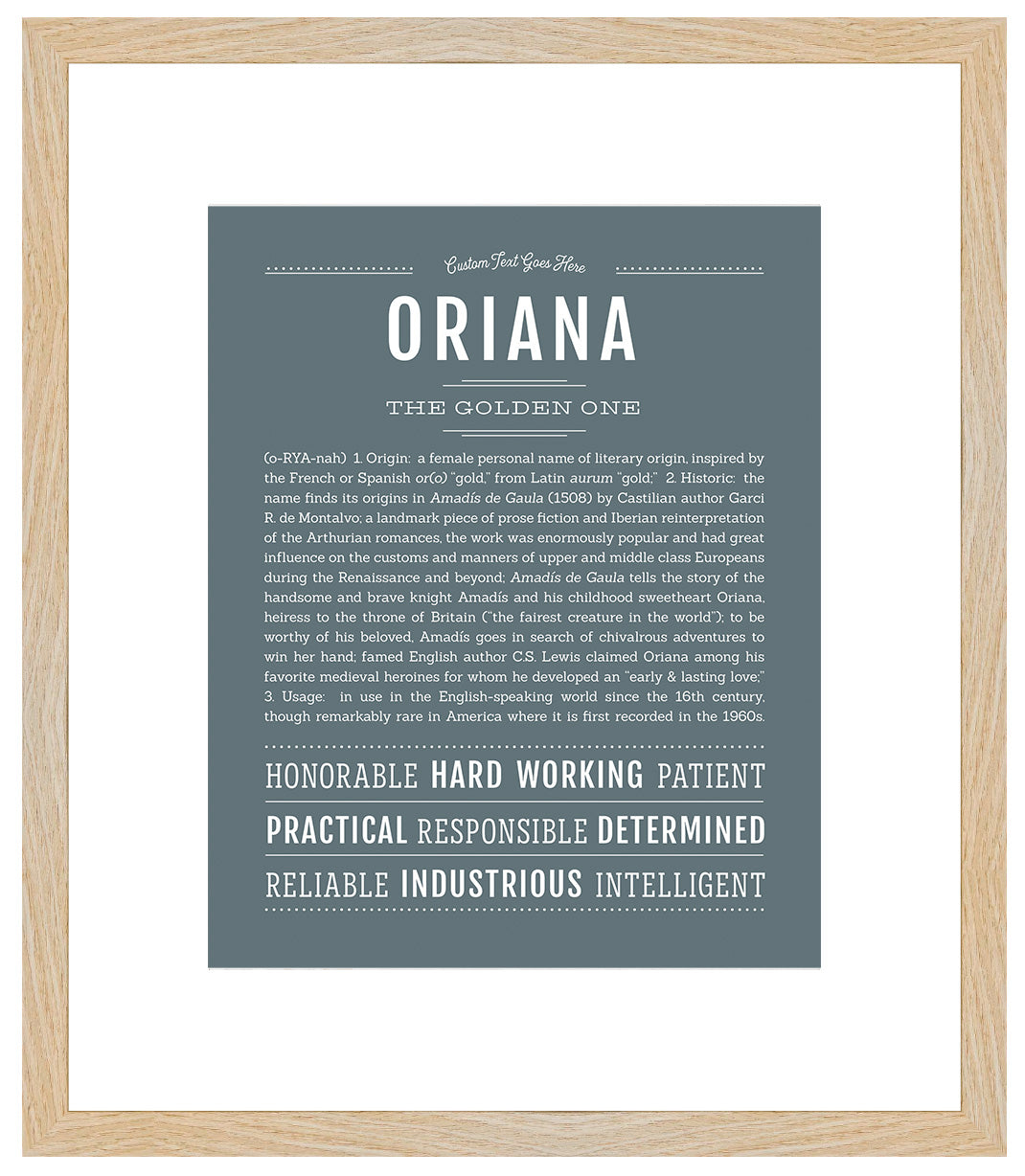 Oriana | Name Art Print