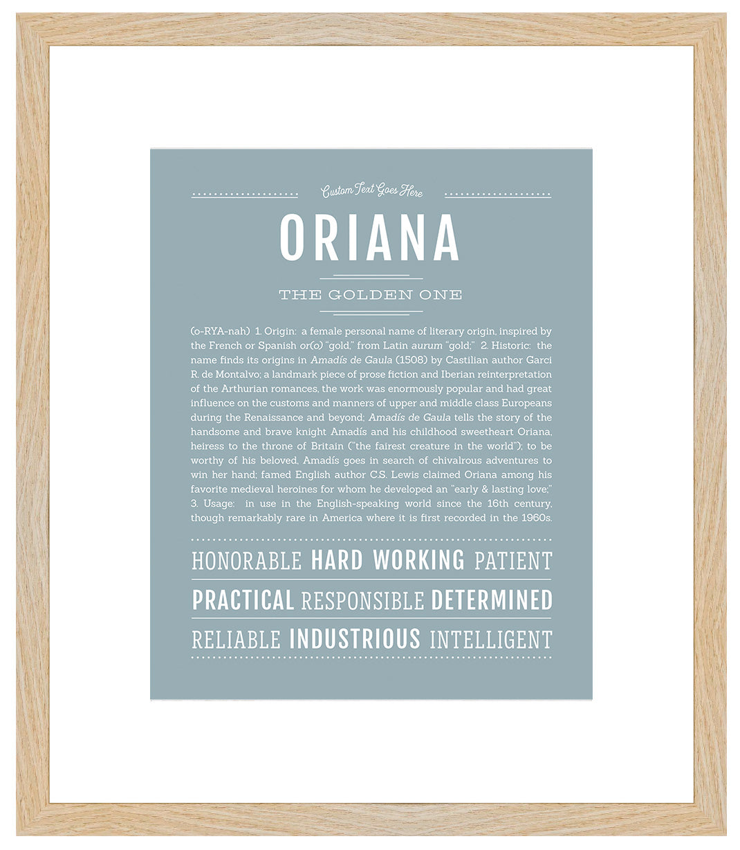 Oriana | Name Art Print