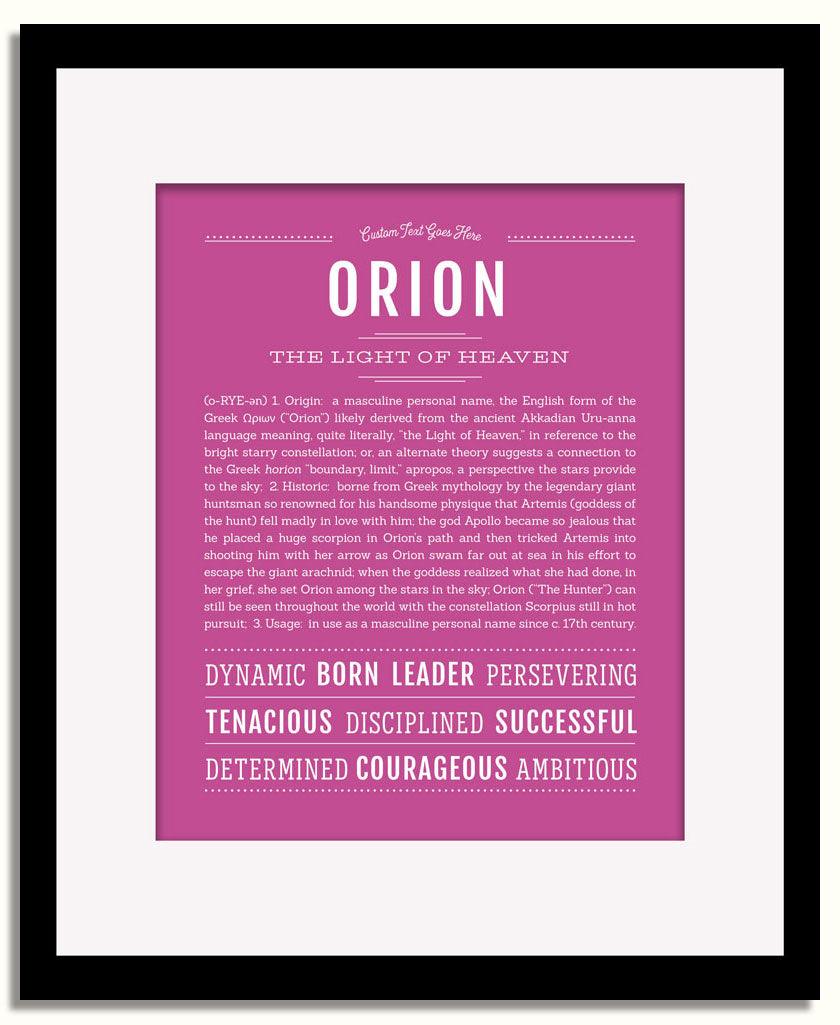 Frame Options | Dark Pink | Black Frame, Matted