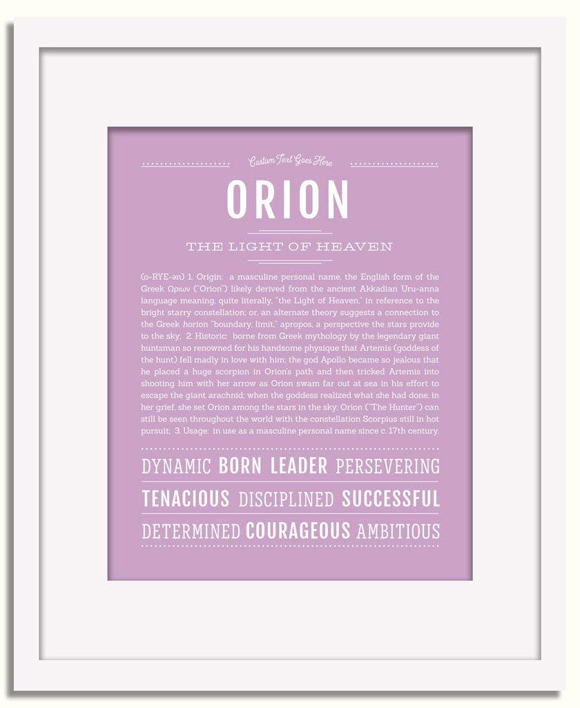 Frame Options | Lilac | White Frame, Matted