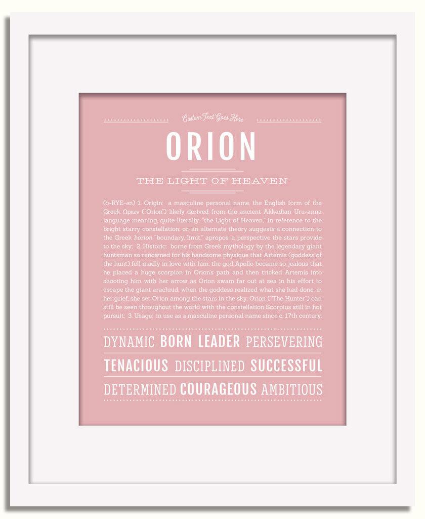 Frame Options | Dusty Rose | White Frame, Matted