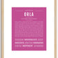 Orla | Name Art Print