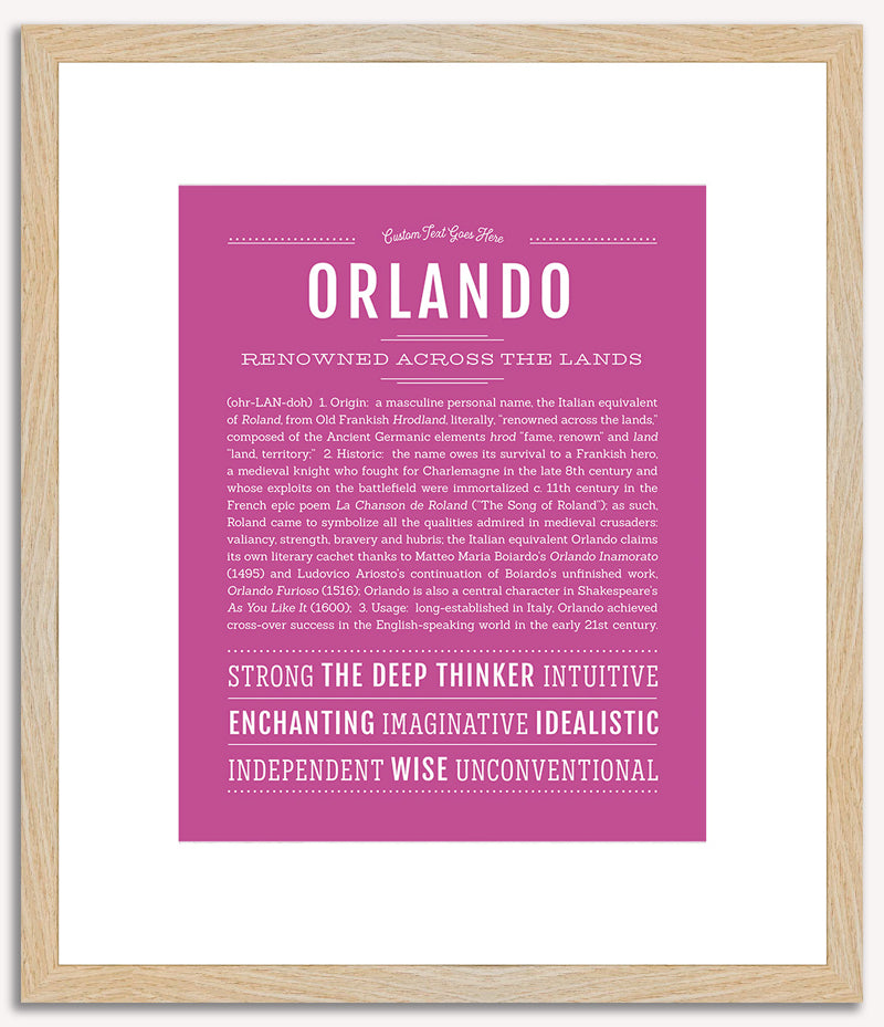 Orlando | Name Art Print