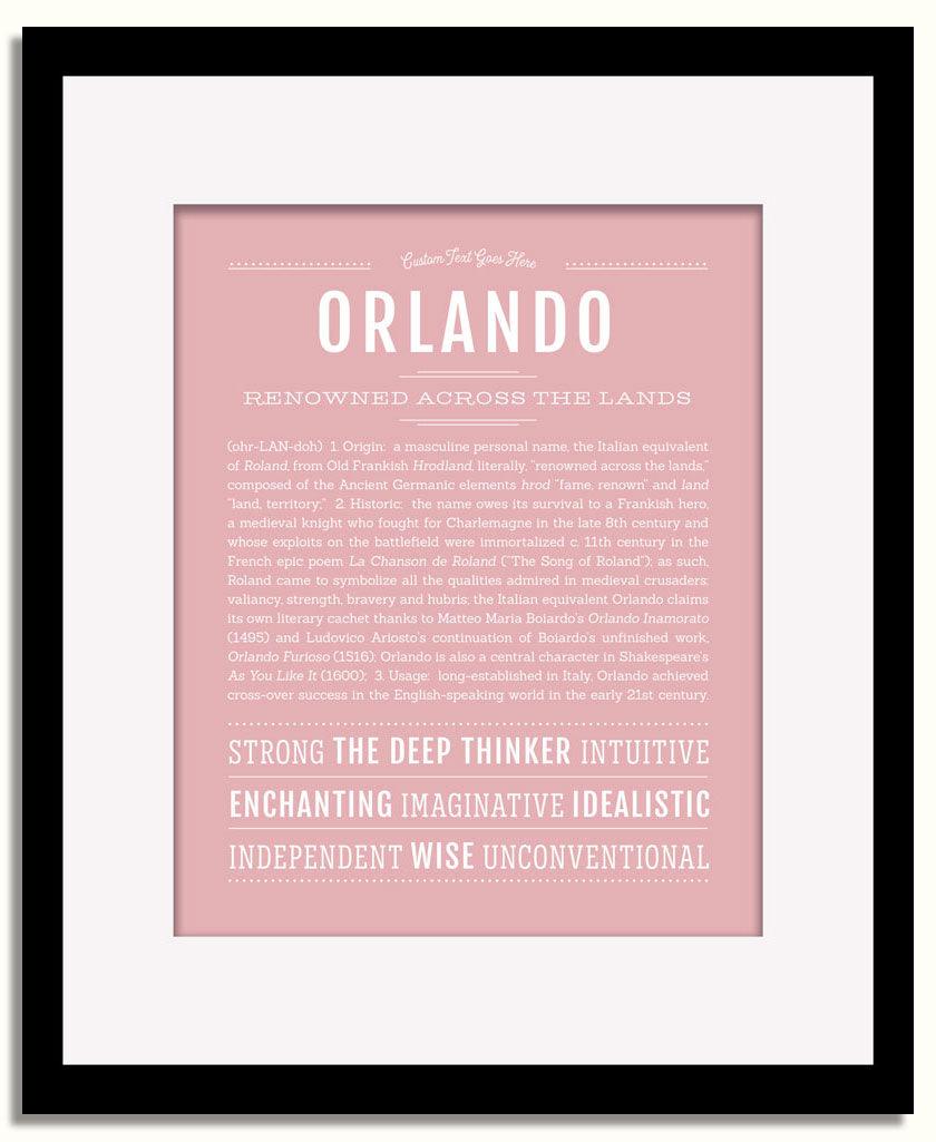 Frame Options | Dusty Rose | Black Frame, Matted