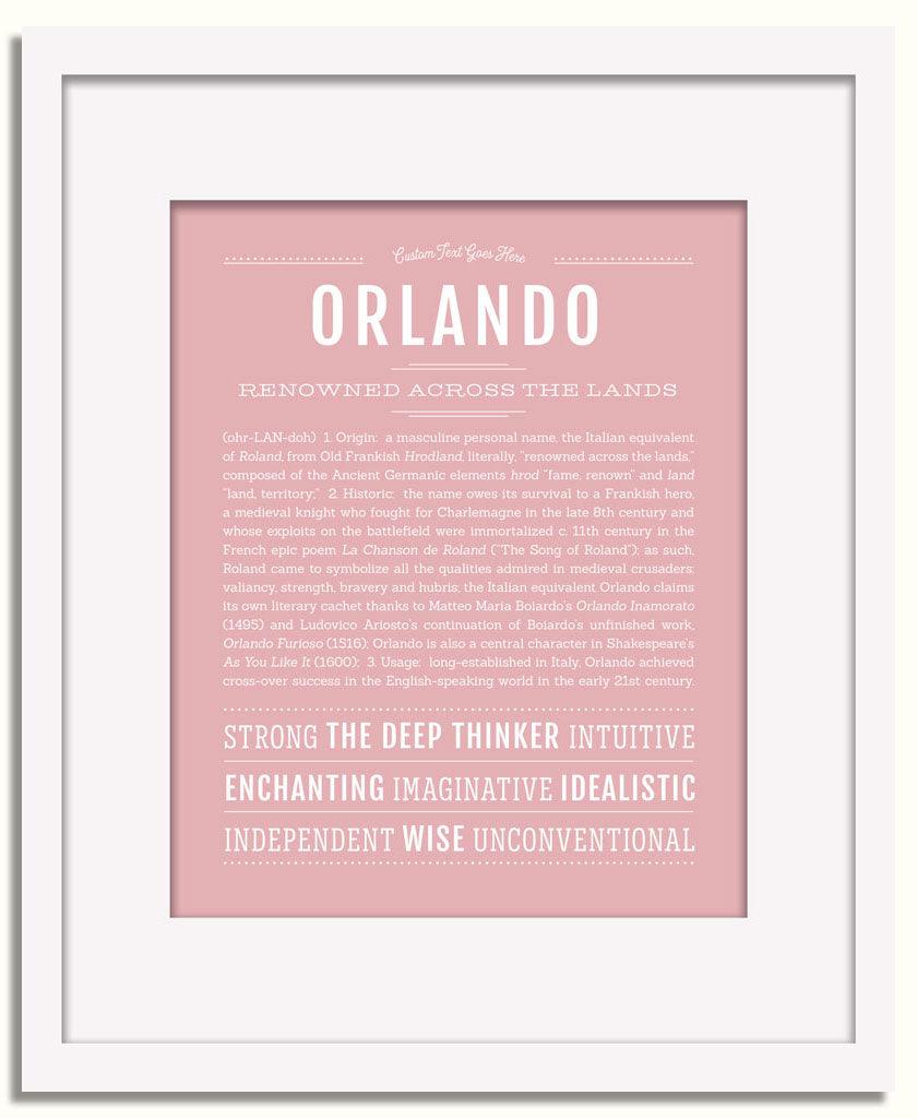 Frame Options | Dusty Rose | White Frame, Matted