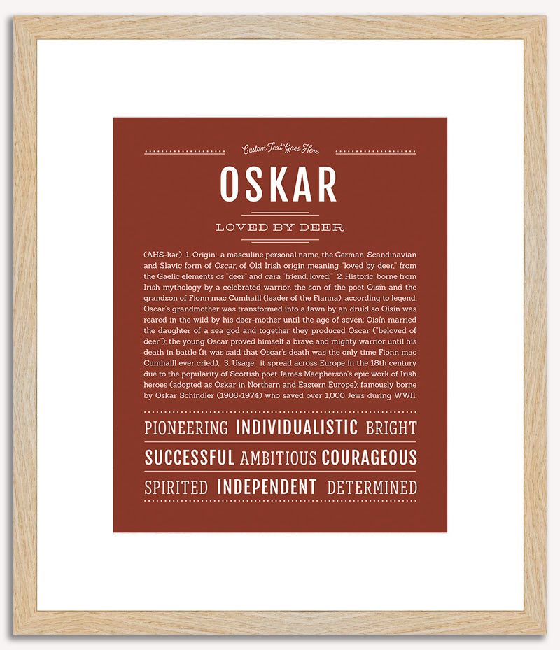 Oskar | Name Art Print