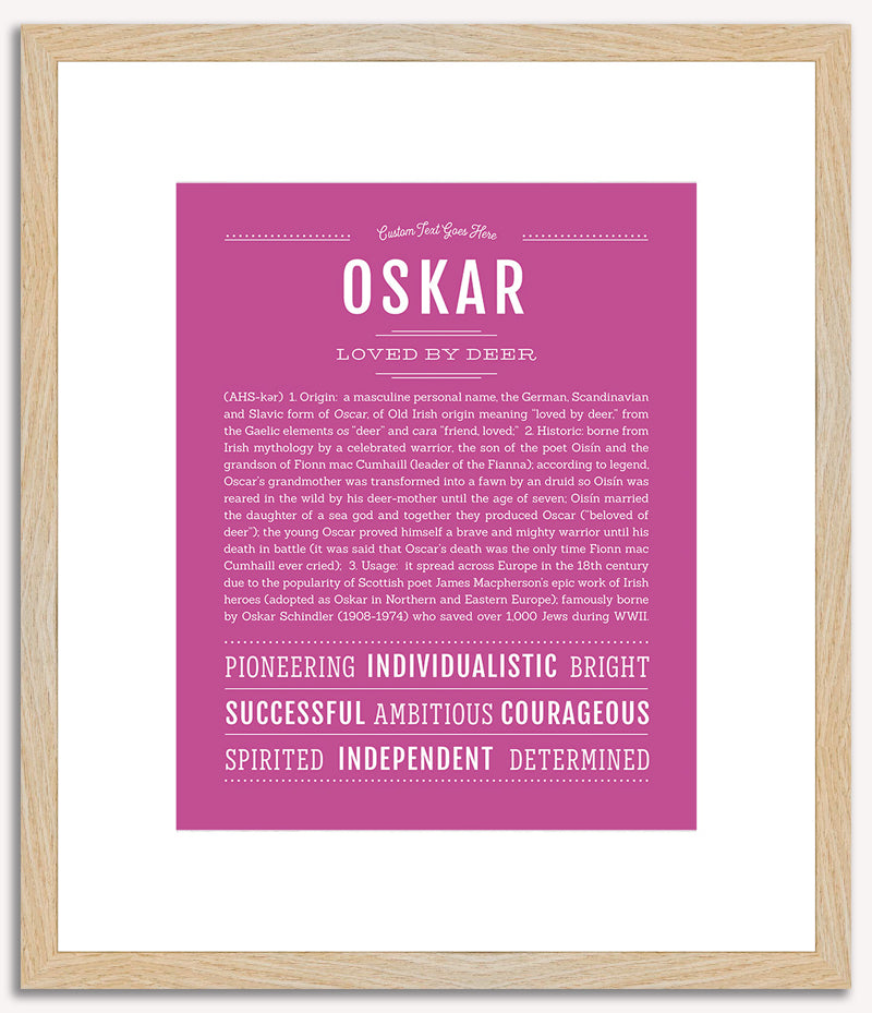 Oskar | Name Art Print