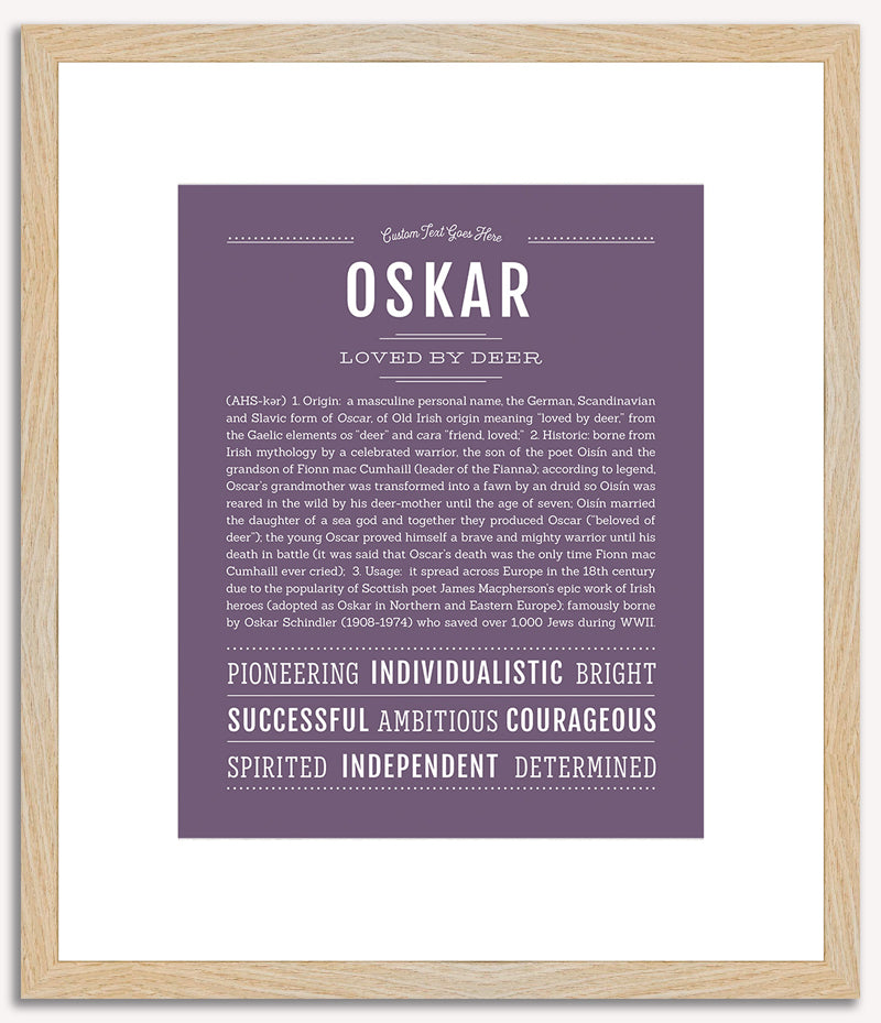 Oskar | Name Art Print