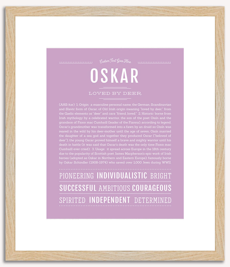 Oskar | Name Art Print