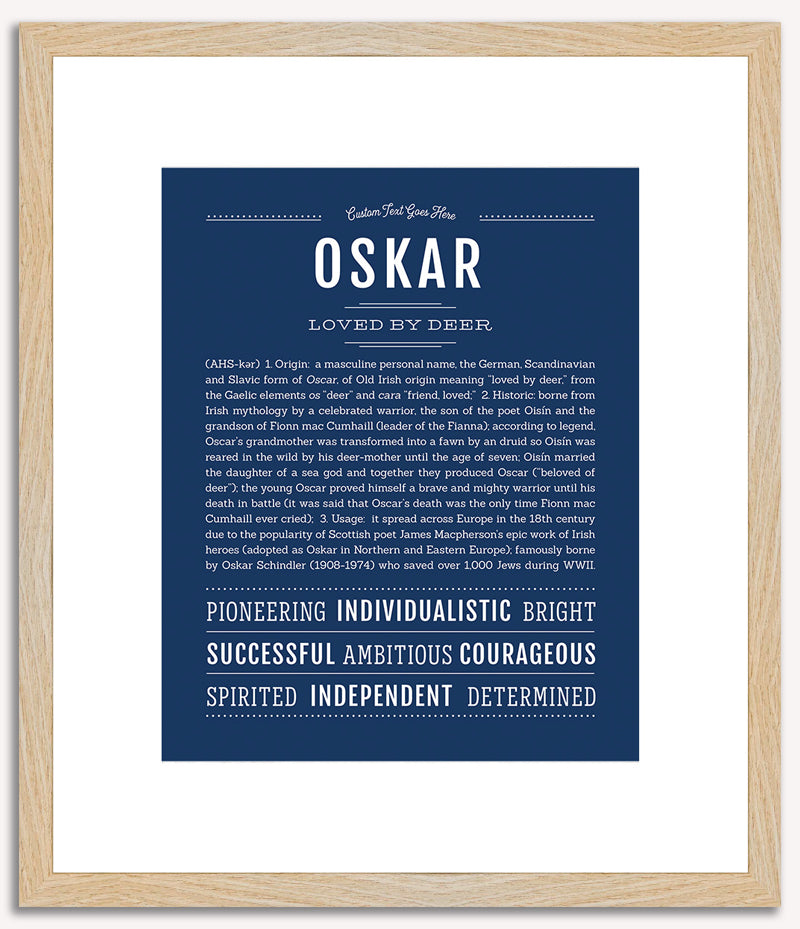 Oskar | Name Art Print