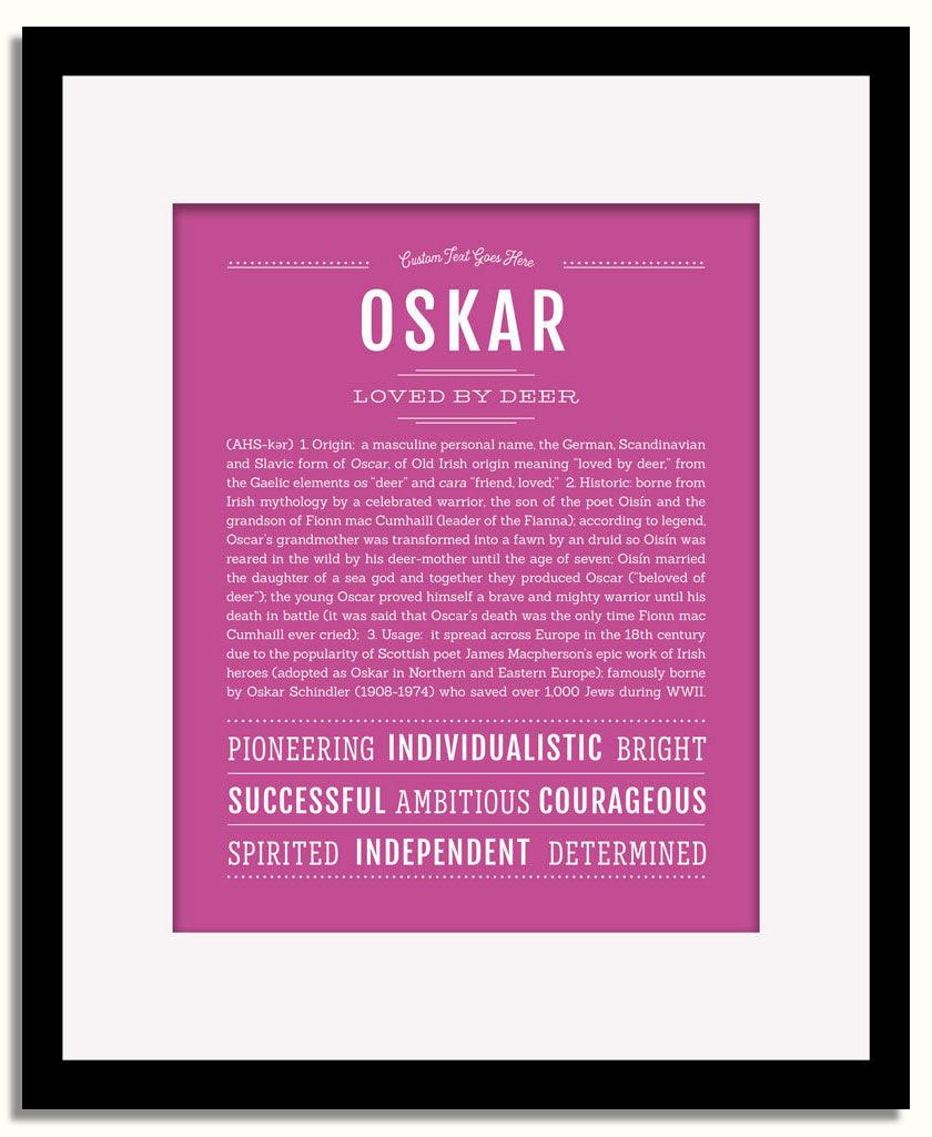 Frame Options | Dark Pink | Black Frame, Matted