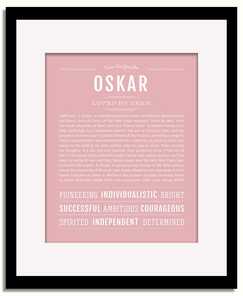 Frame Options | Dusty Rose | Black Frame, Matted