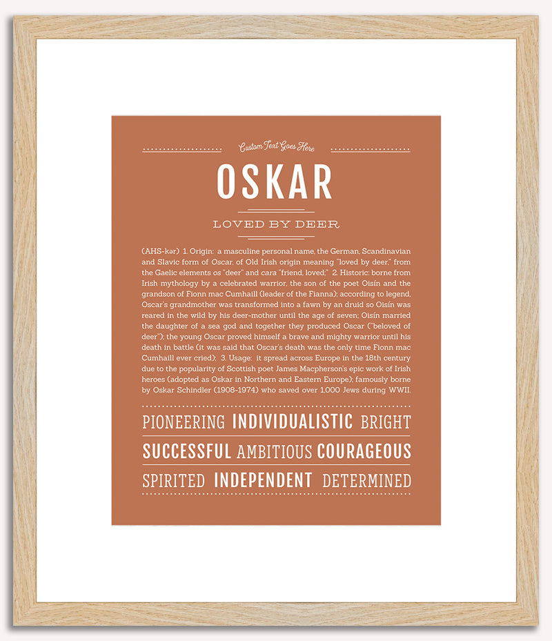 Oskar | Name Art Print