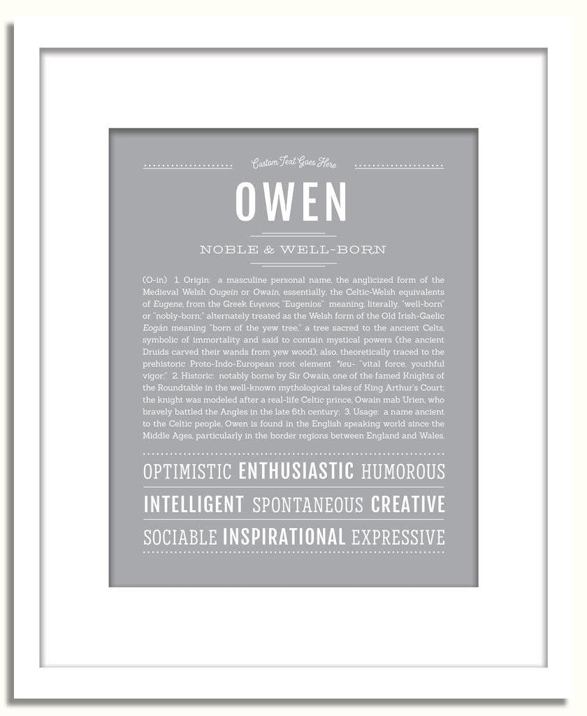 Owen | Name Art Print – Name Stories