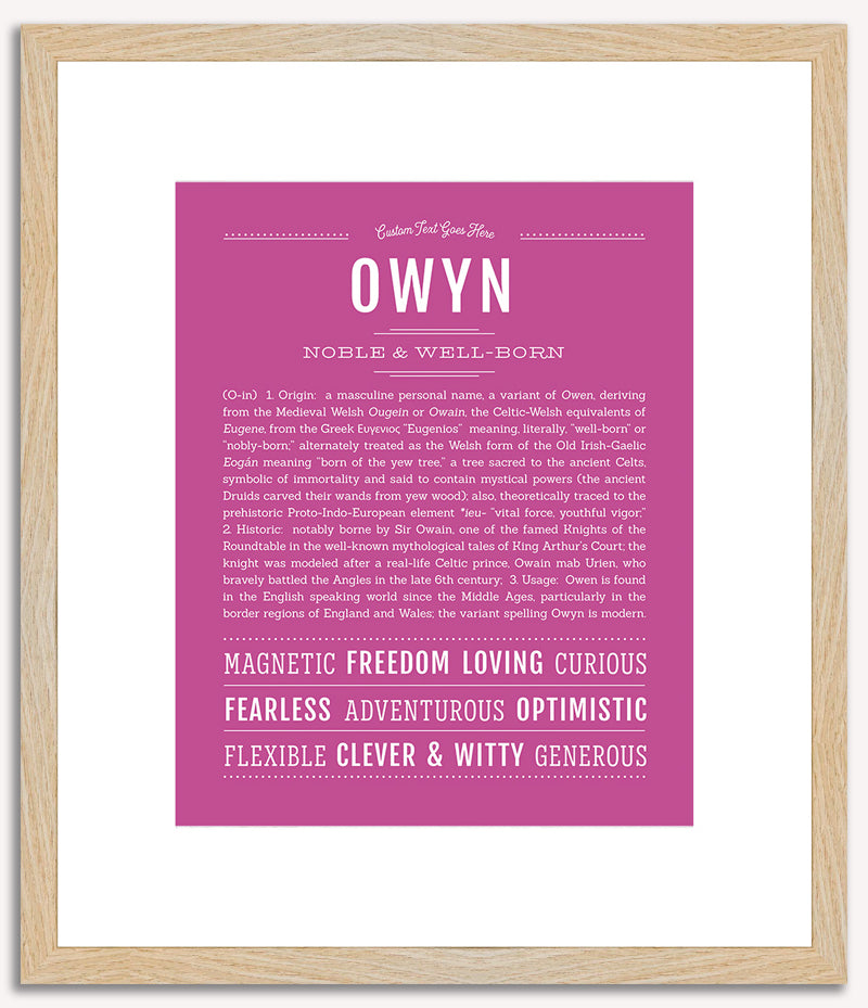 Owyn | Name Art Print