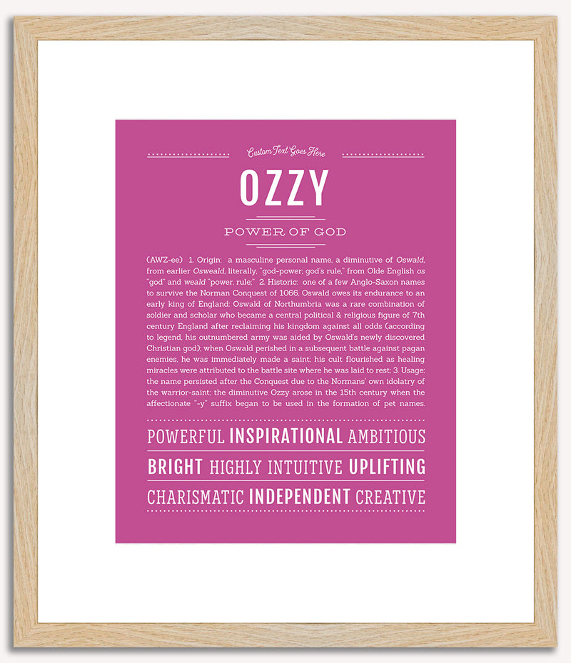 Ozzy | Name Art Print