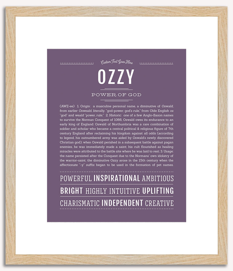 Ozzy | Name Art Print