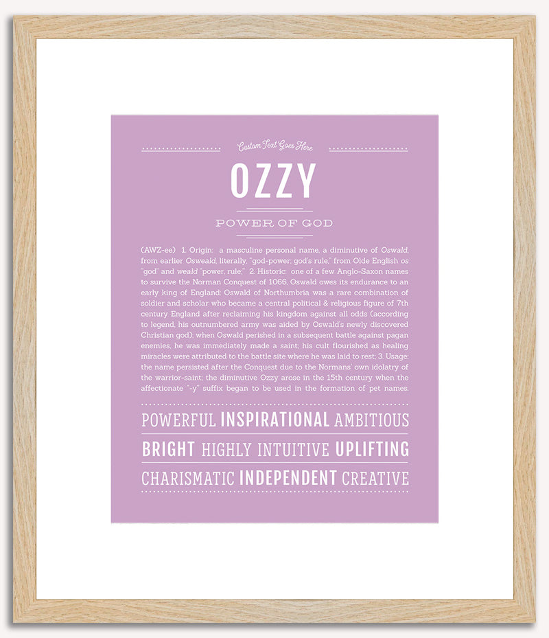 Ozzy | Name Art Print