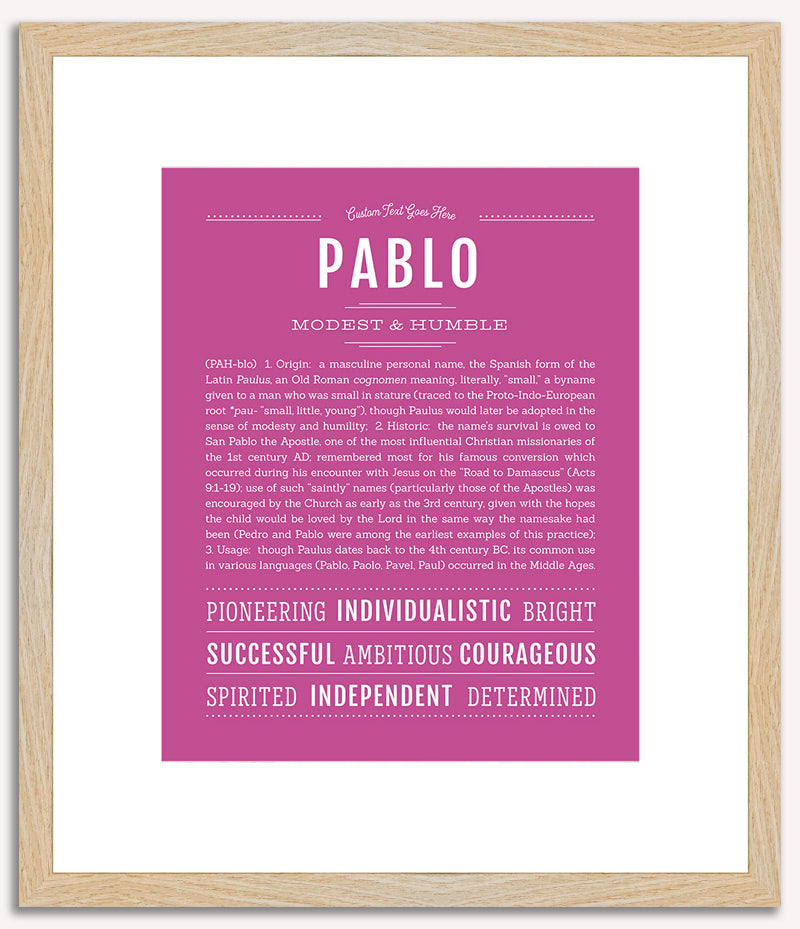 Pablo | Name Art Print