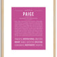 Paige | Name Art Print