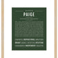 Paige | Name Art Print