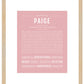 Paige | Name Art Print