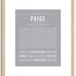 Paige | Name Art Print