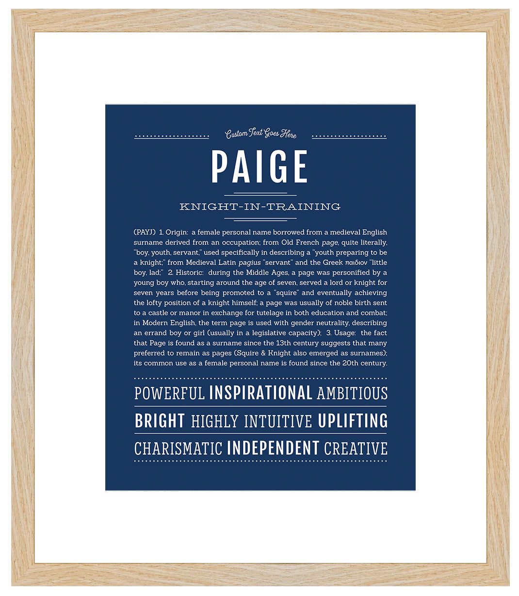 Paige | Name Art Print