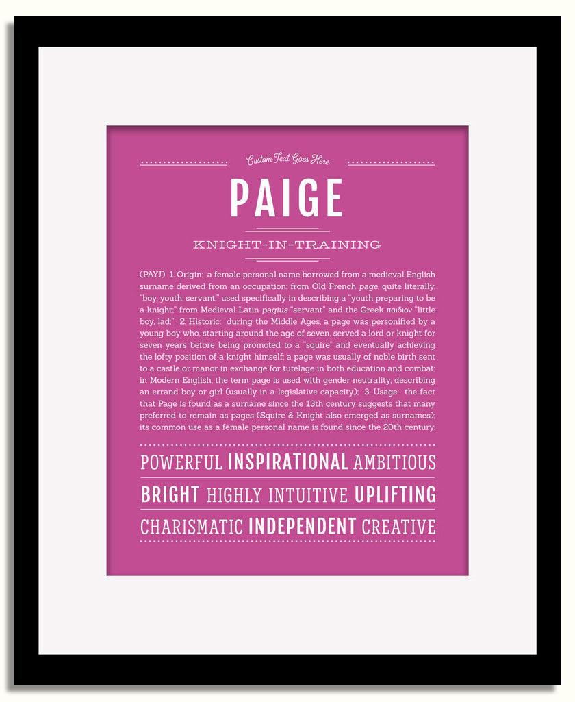 Frame Options | Dark Pink | Black Frame, Matted