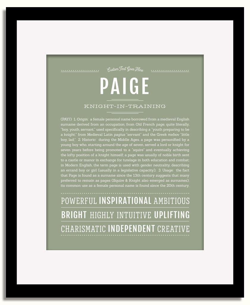 Frame Options | Sage | Black Frame, Matted