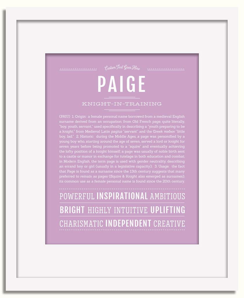 Frame Options | Lilac | White Frame, Matted