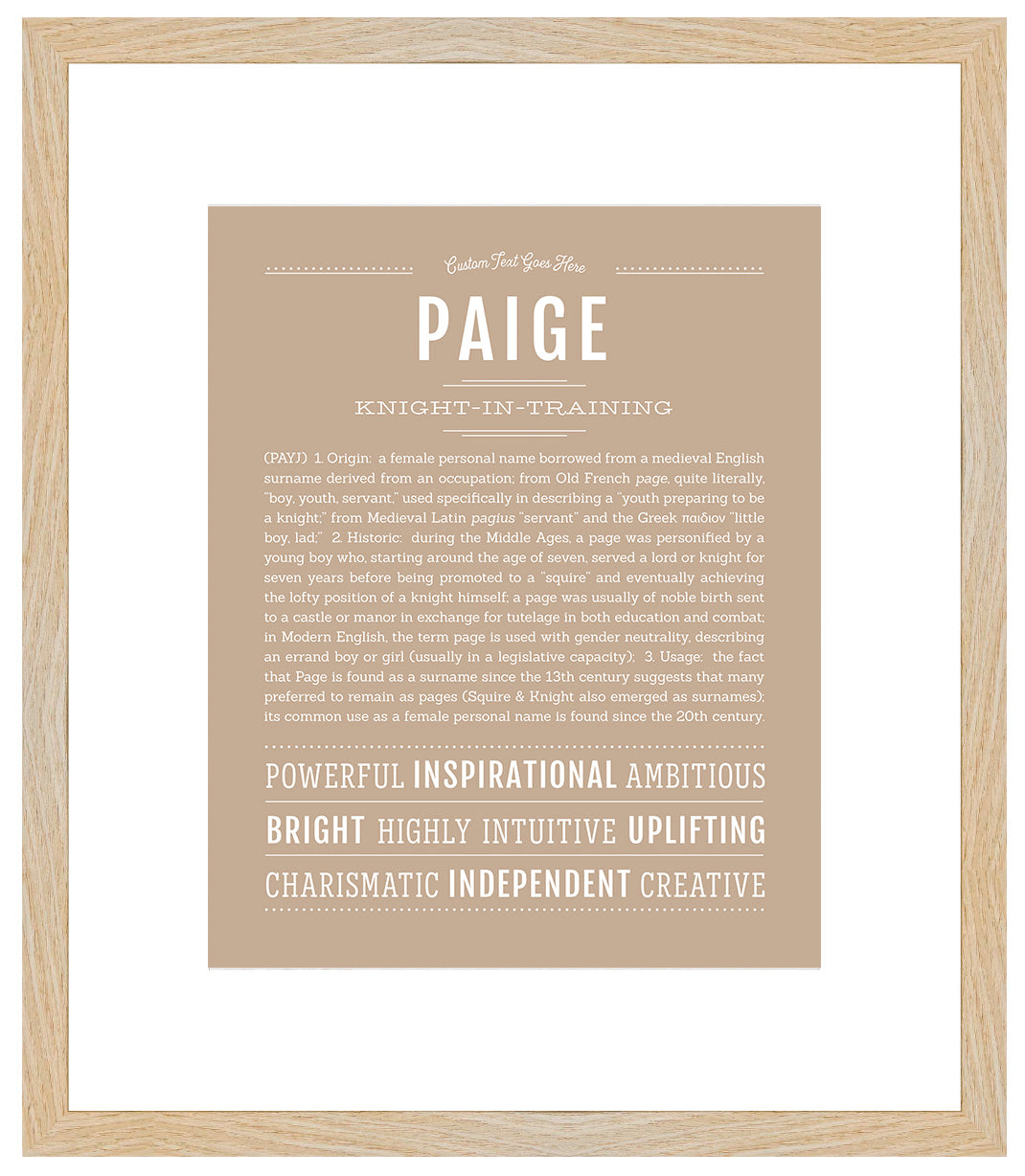 Paige | Name Art Print