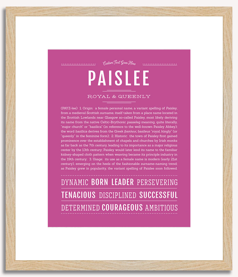 Paislee | Name Art Print