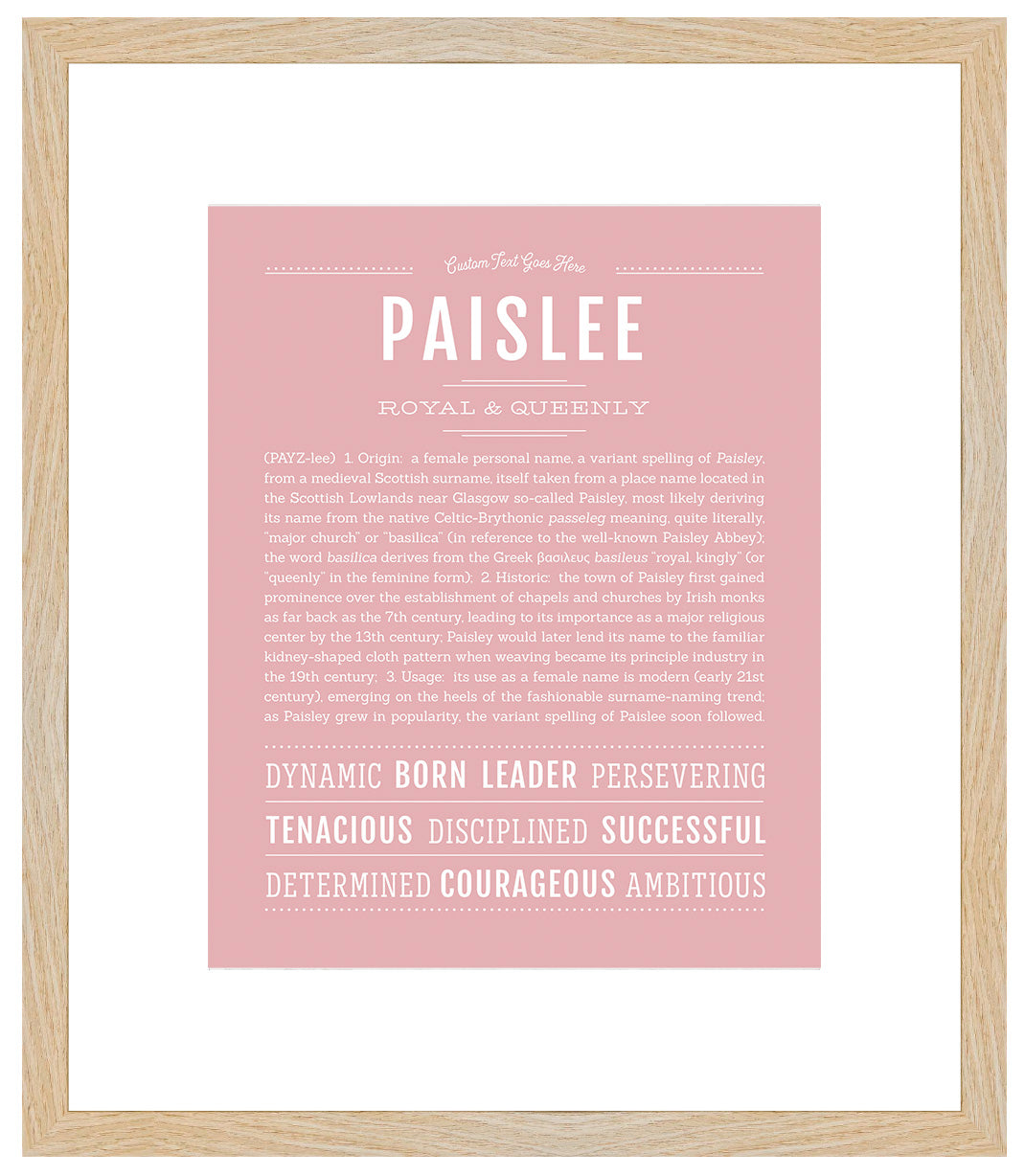 Paislee | Name Art Print