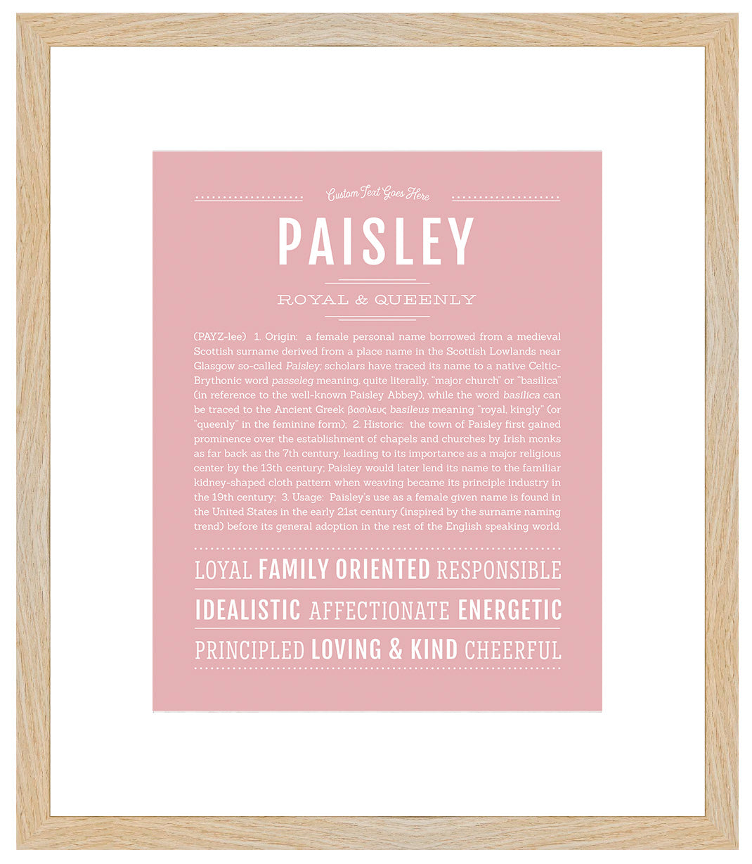 Paisley | Name Art Print