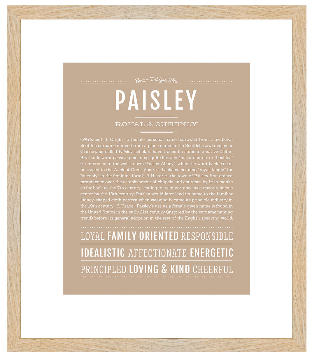 Paisley | Name Art Print