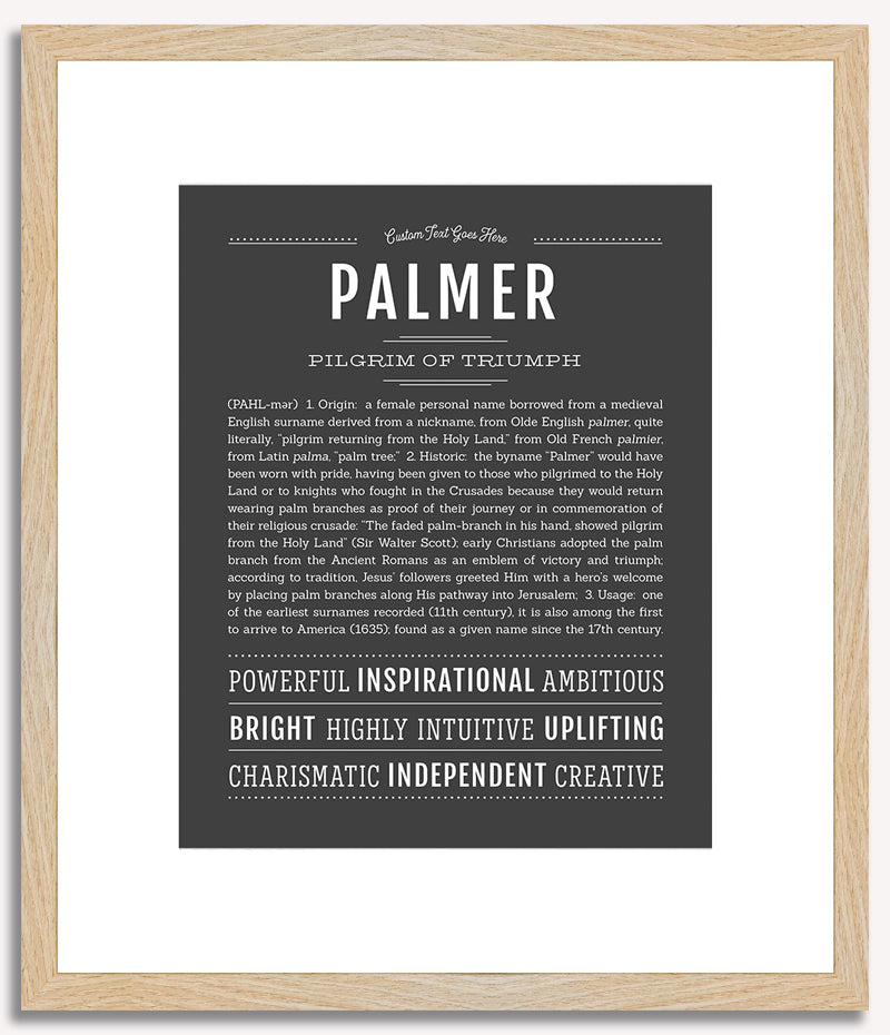 Palmer (female) | Name Art Print