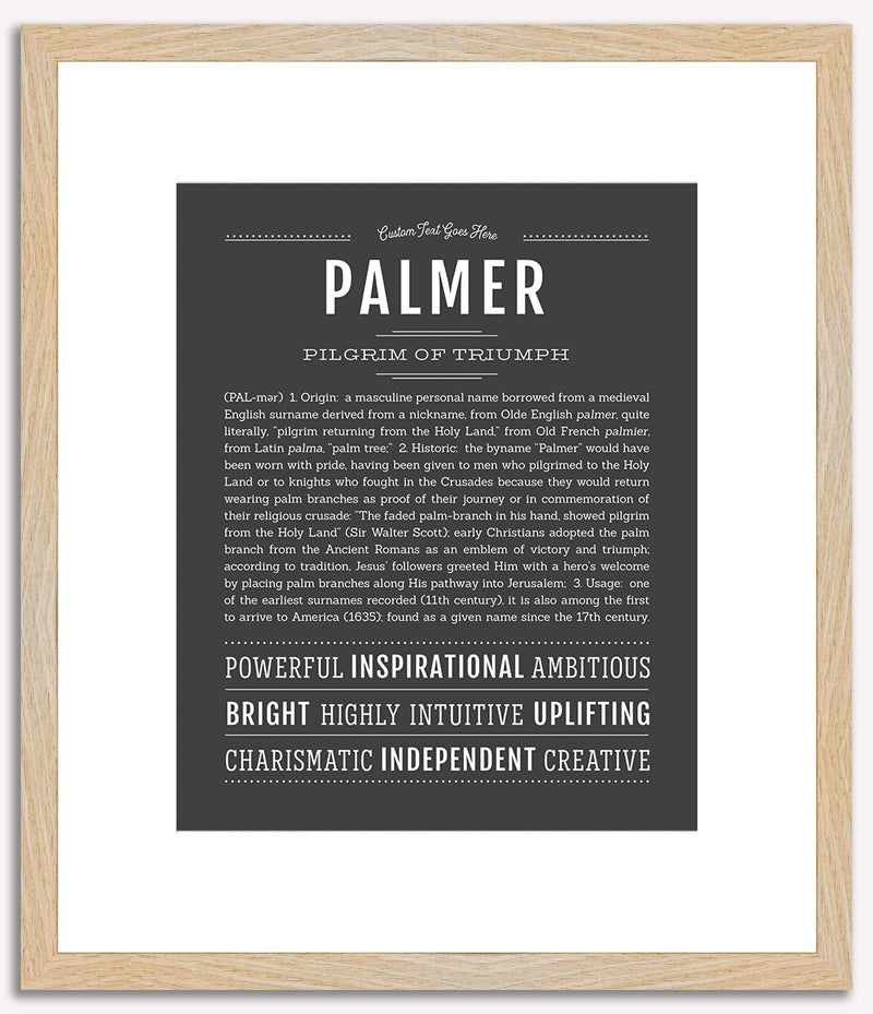 Palmer (male) | Name Art Print