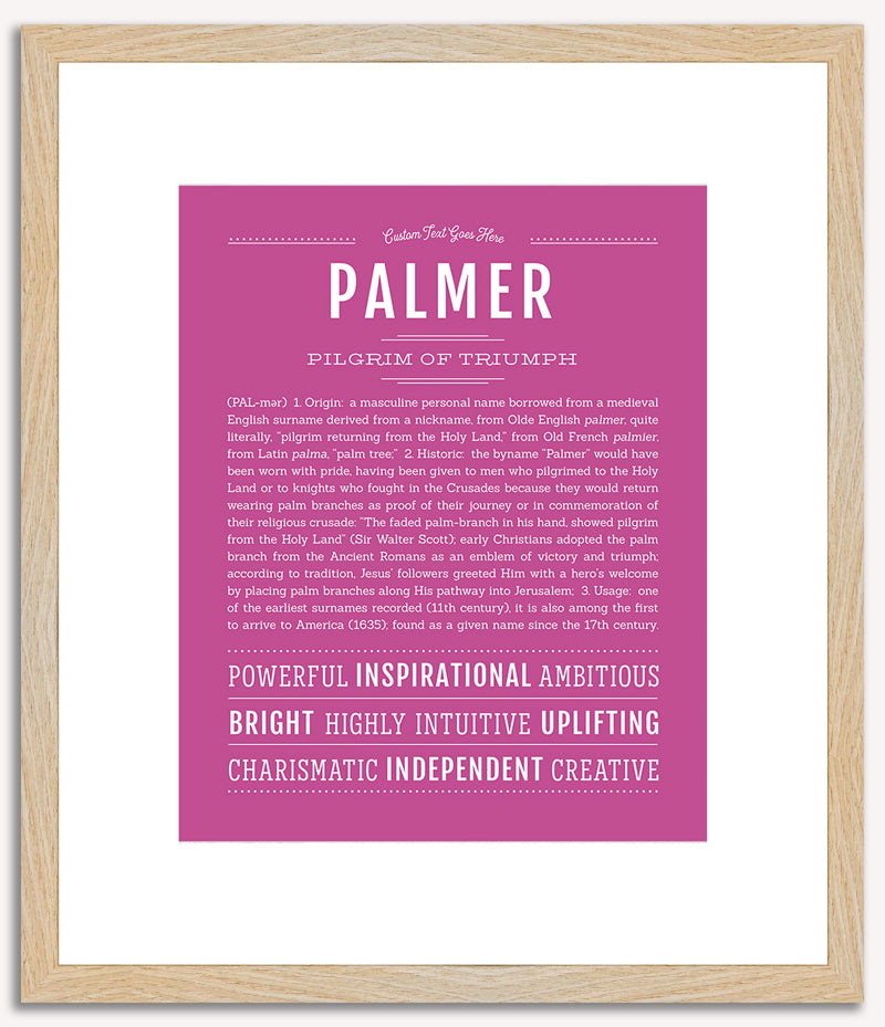 Palmer (male) | Name Art Print