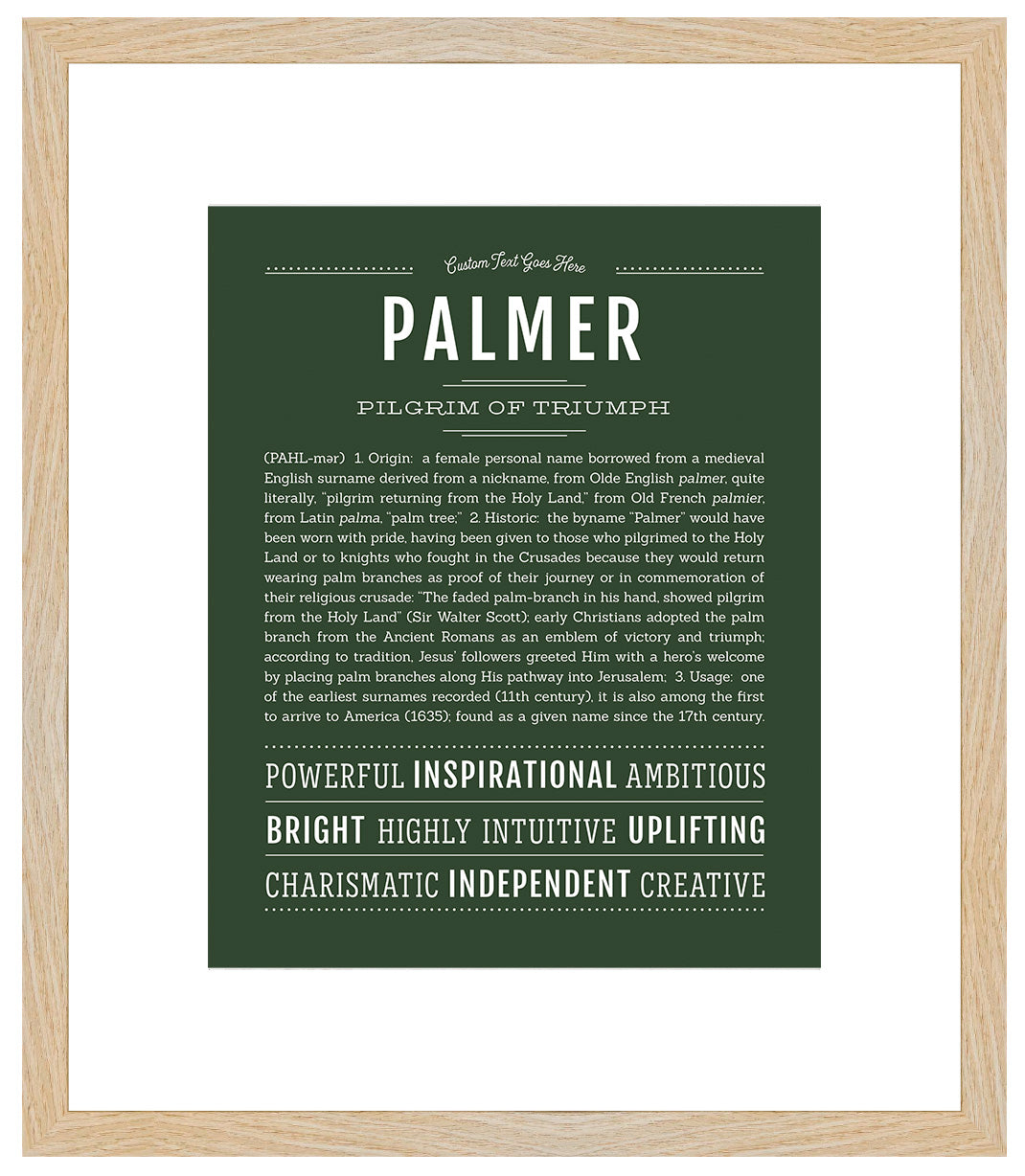 Palmer (female) | Name Art Print