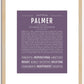 Palmer (female) | Name Art Print