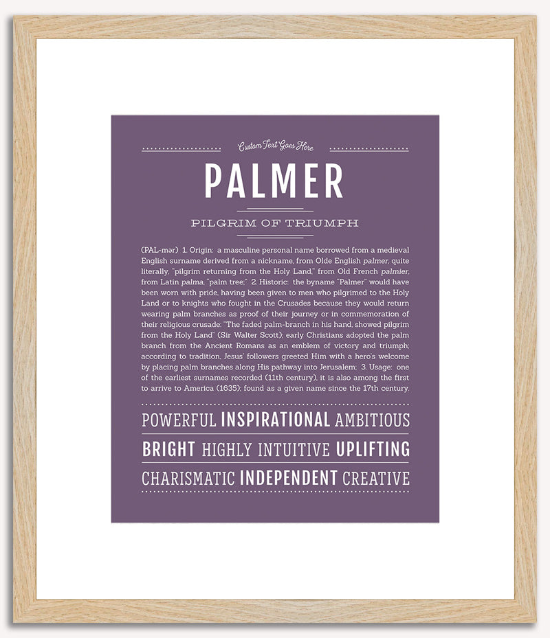 Palmer (male) | Name Art Print