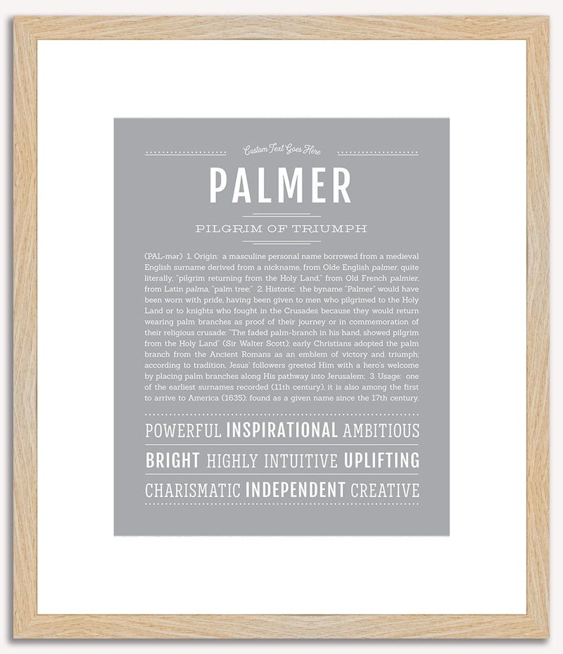 Palmer (male) | Name Art Print