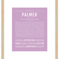 Palmer (female) | Name Art Print