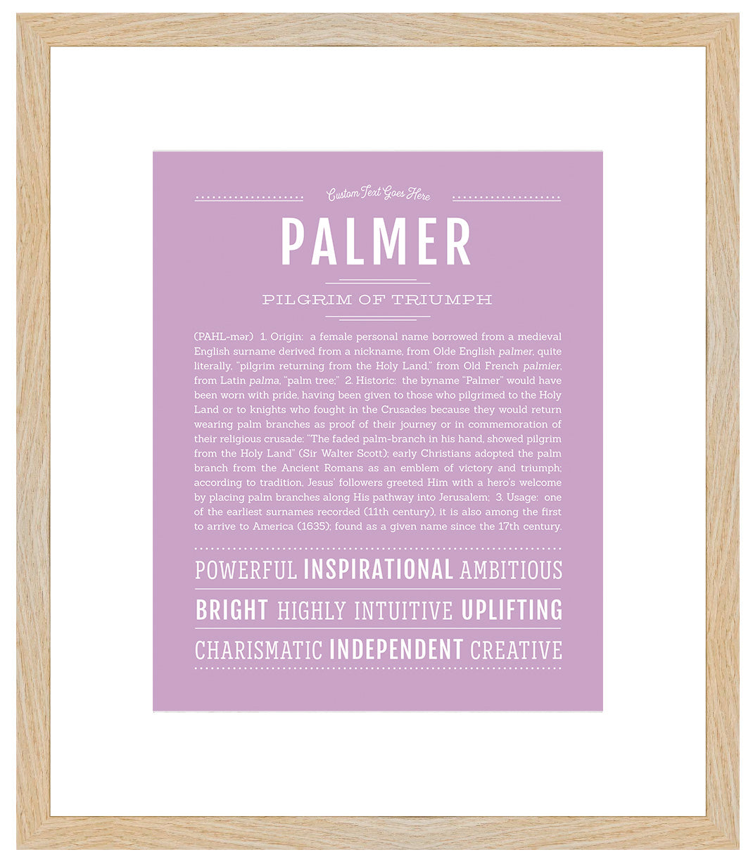 Palmer (female) | Name Art Print