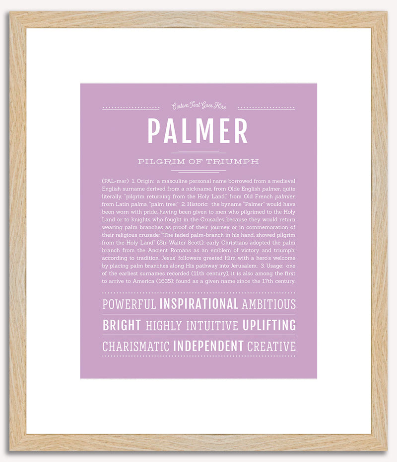 Palmer (male) | Name Art Print