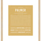 Palmer (female) | Name Art Print