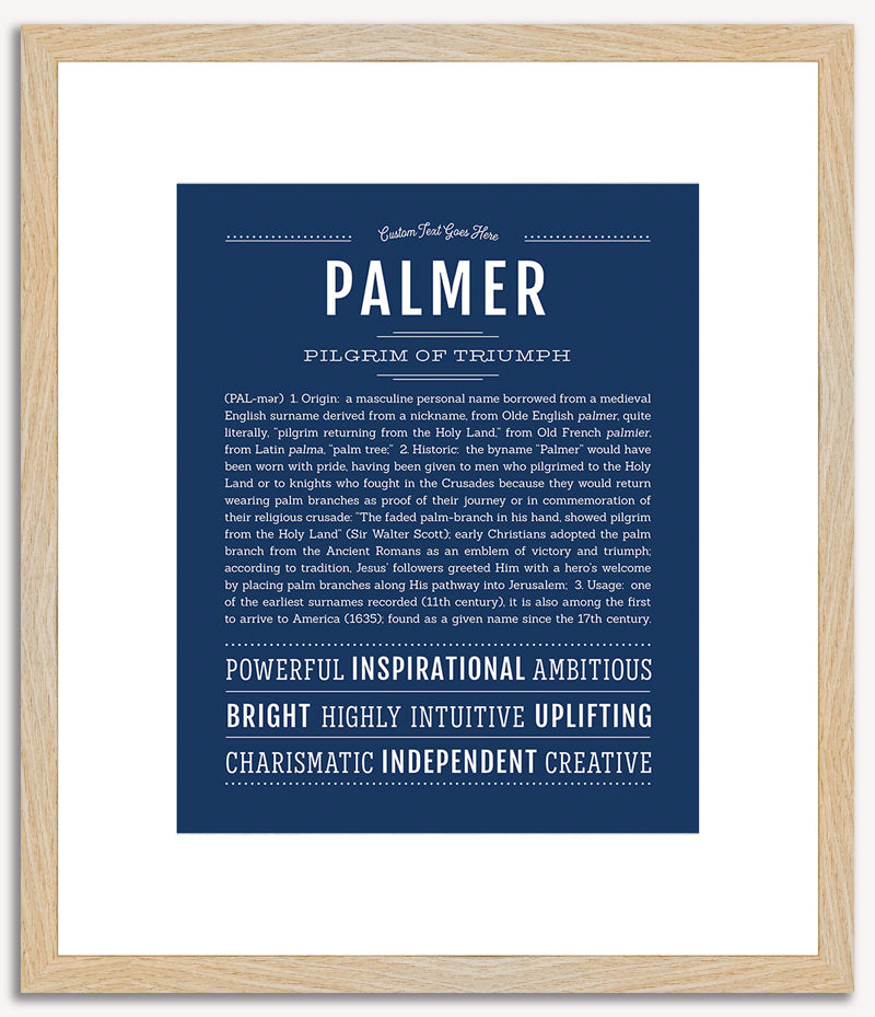 Palmer (male) | Name Art Print