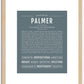 Palmer (female) | Name Art Print