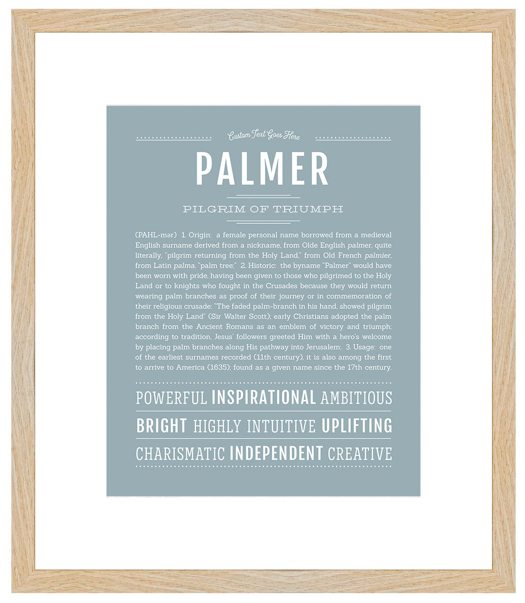 Palmer (female) | Name Art Print